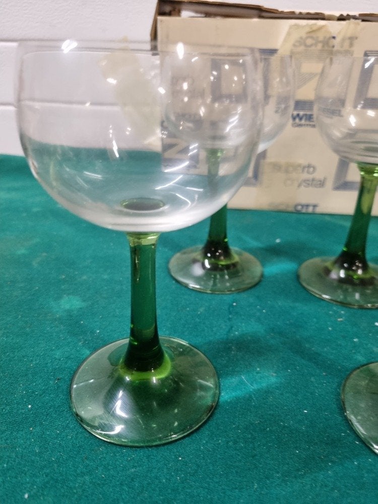wijnglazen romer schott 6 stuks, Verzamelen, Glas en Borrelglaasjes, Ophalen of Verzenden, 'T Olde Gre-j, Info@toldegrej.nl, Endepoelstraat 20f Didam