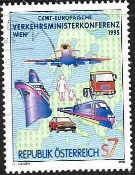 O 36 - 1995 - Oostenrijk/Transport Conferentie, Ophalen of Verzenden, Overige landen, Gestempeld