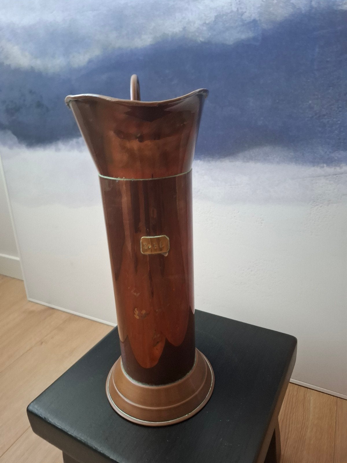Antieke Koperen Paraplu- of Wandelstokhouder, Ophalen