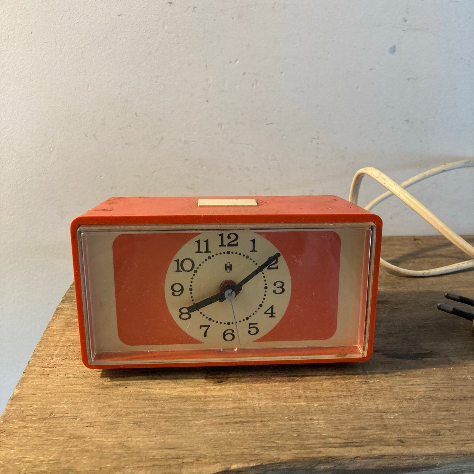 Vintage Oranje Hema Wekker Jaren '70 - Analoog, Ophalen of Verzenden