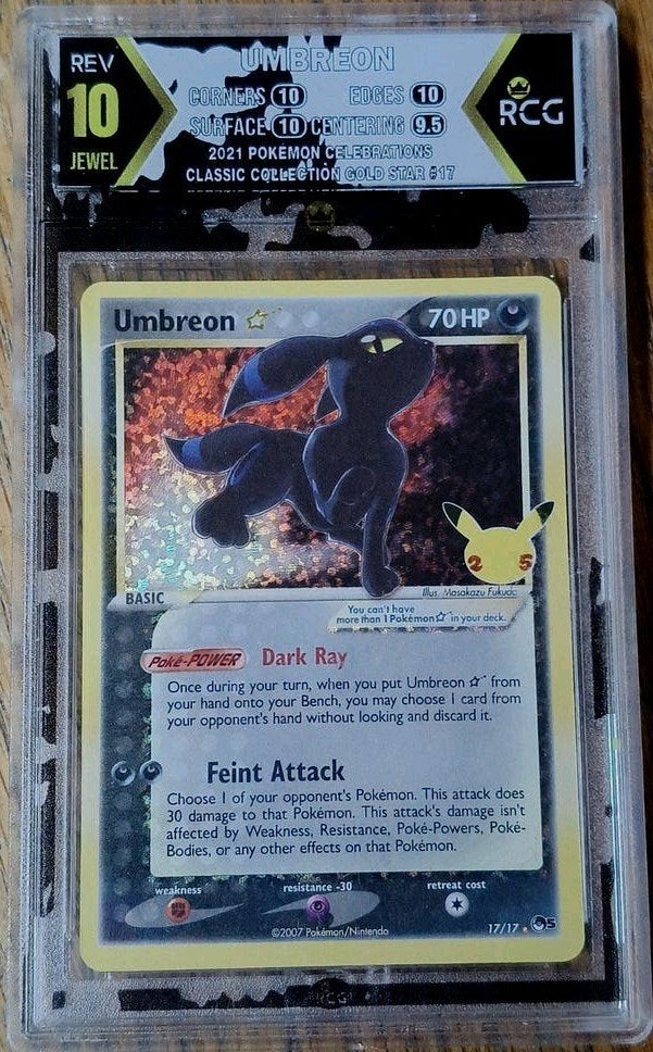 4x Graded Pokémon charizard Pikachu Salamence Umbreon& Char, Ophalen of Verzenden, Zo goed als nieuw, Meerdere kaarten