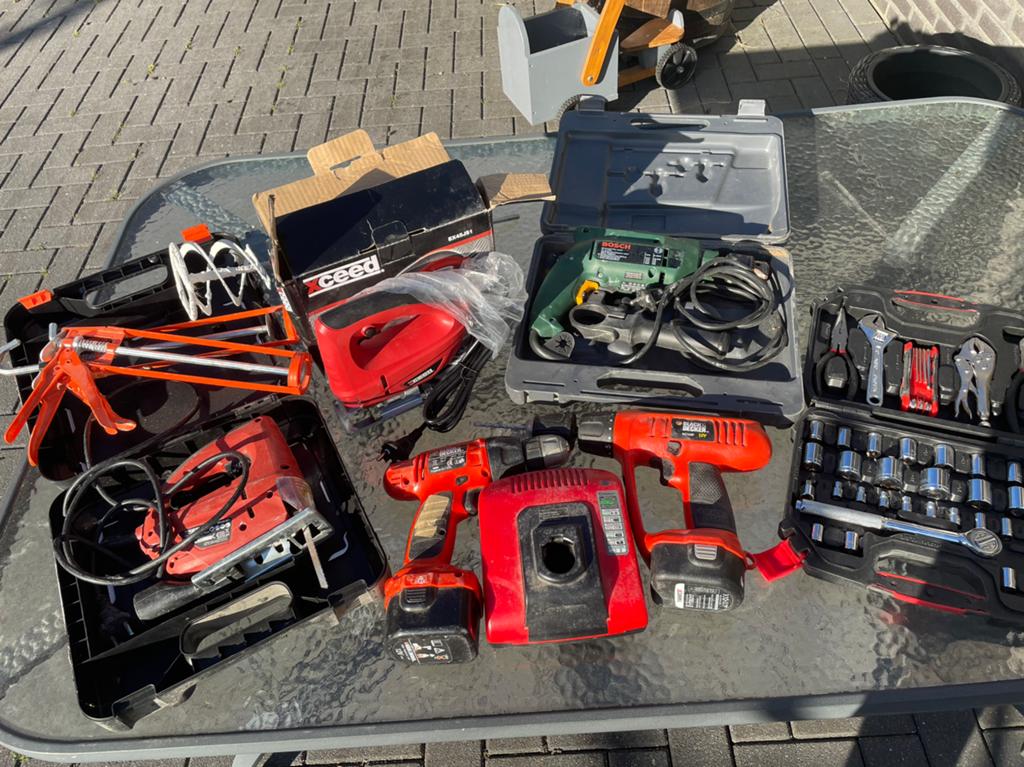Gereedschapset over na verbouwing, Doe-het-zelf en Verbouw, Gereedschap | Handgereedschap, Zo goed als nieuw, Ophalen of Verzenden