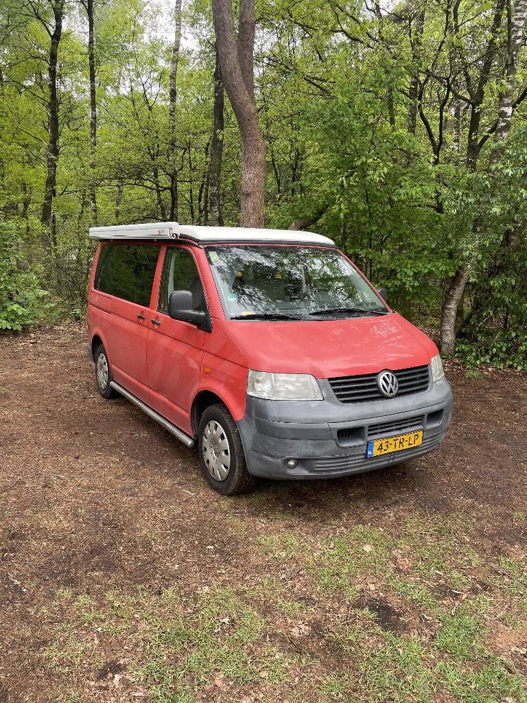 Volkswagen T5 2.5 TDI Camper uit 2007, Caravans en Kamperen, Campers, Automaat, Buscamper of Camperbus, Luifel, Airbags