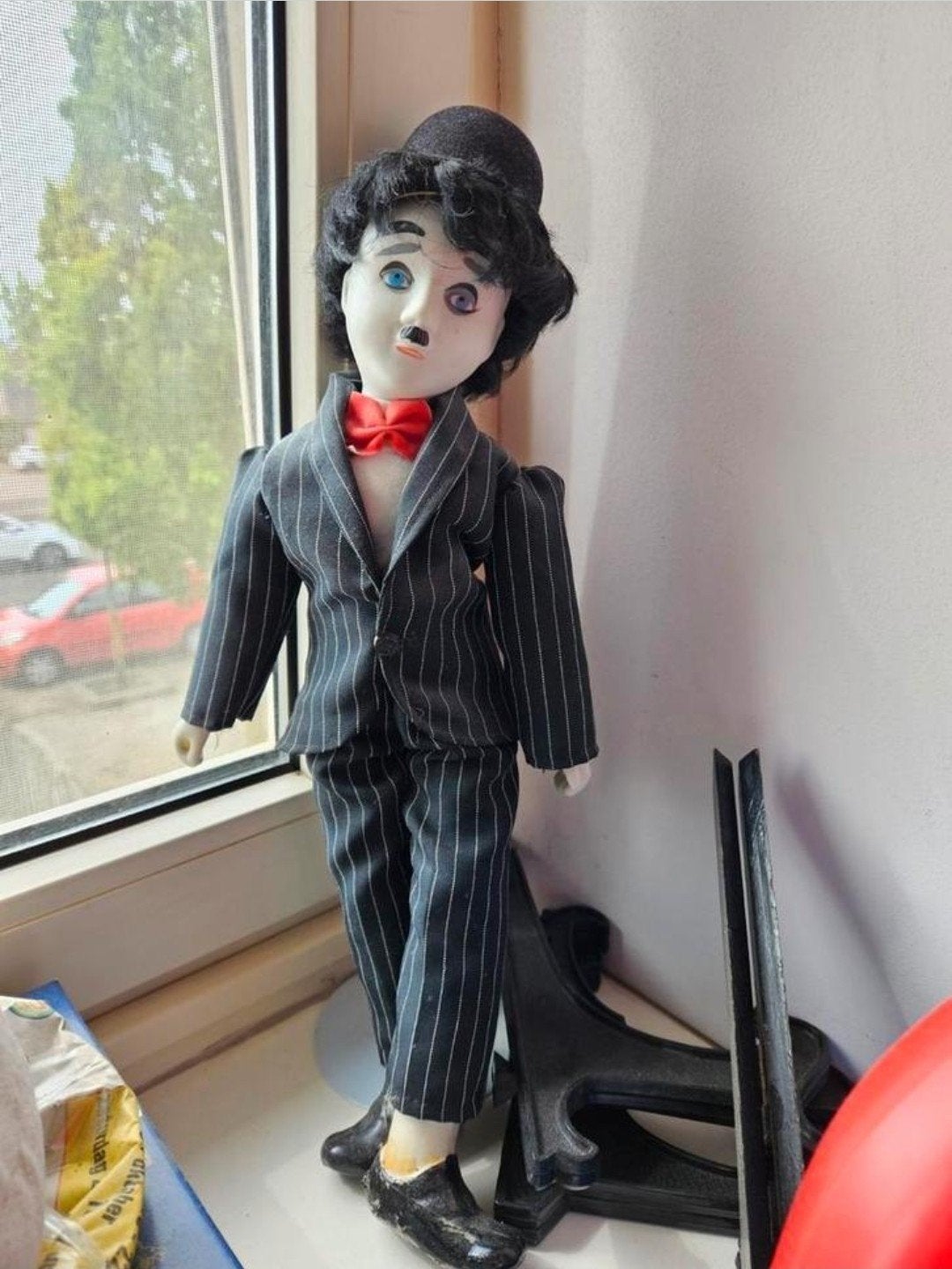 Charlie Chaplin pop - Vintage decoratie, Verzamelen, Poppen, Ophalen of Verzenden, Pop