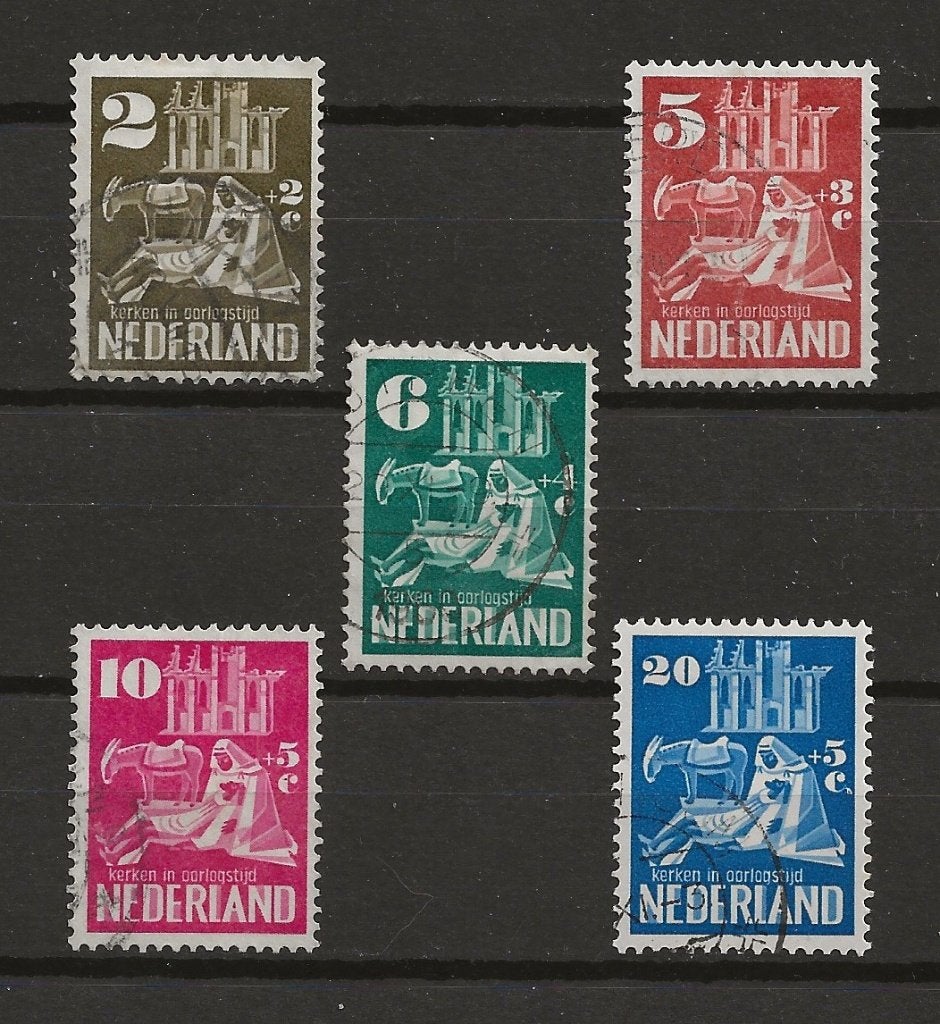 Nederland – Kerken in oorlogstijd – 1950 - Gebruikt, Postzegels en Munten, Verzenden, Nederland