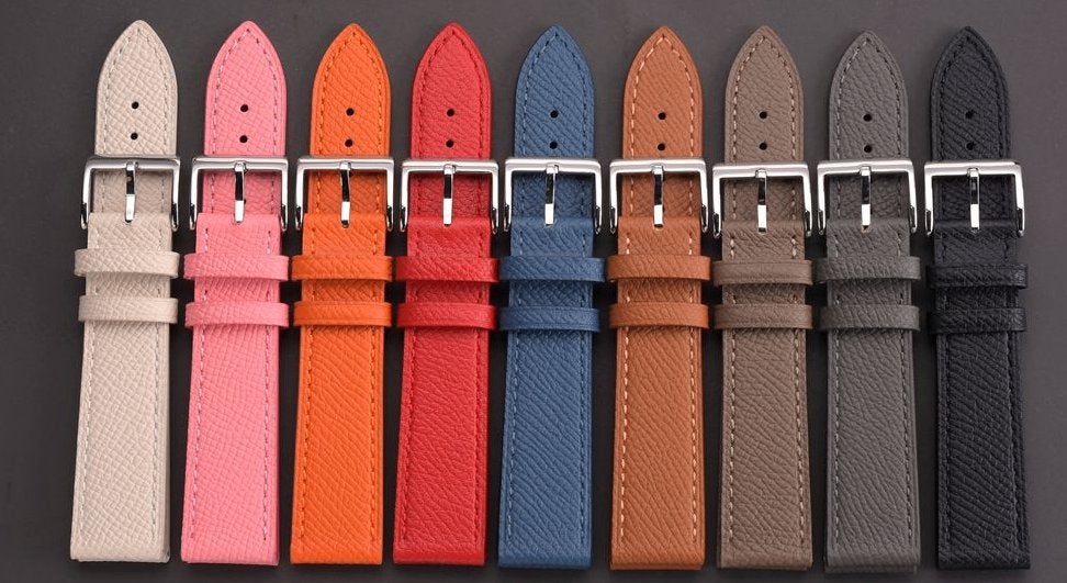 Leren grained horlogeband horloge band heren dames, Verzenden, Nieuw