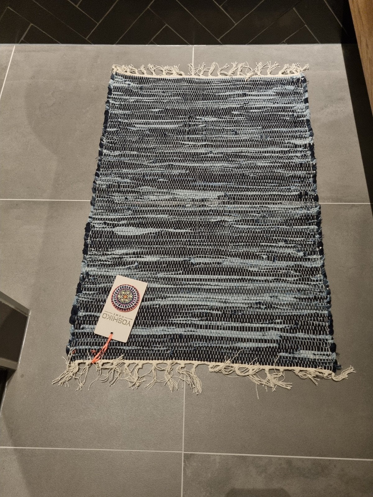 Yoshiko Home 100% Katoen Vloerkleed 60x90cm - Nieuw, 50 tot 100 cm, Nieuw, Scandinavisch, Blauw