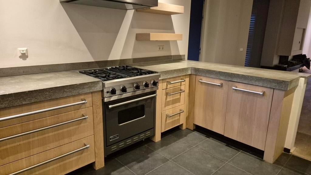 Professioneel Viking gasfornuis met oven, Witgoed en Apparatuur, Ophalen, Gebruikt, 60 cm of meer, Warmhoudplaat