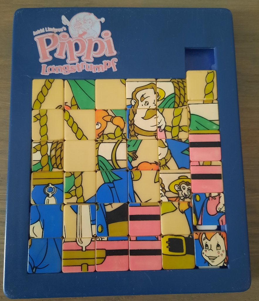 schuifpuzzel Pippi Langkous, Ophalen of Verzenden, Minder dan 500 stukjes, Gebruikt, Overige typen
