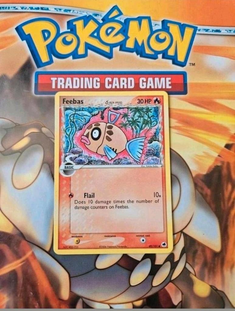 Feebas 49/101 Ex Dragon Frontiers pokemon kaart, Ophalen of Verzenden, Gebruikt, Losse kaart