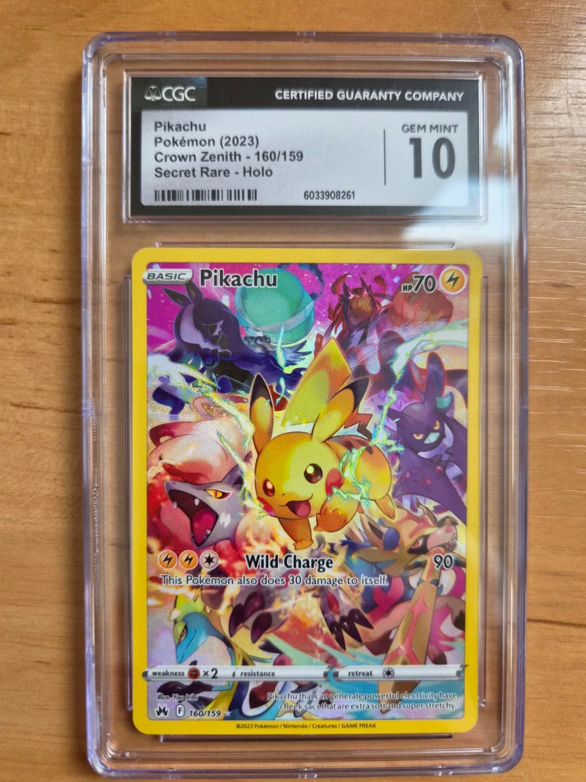 Pikachu Crown Zenith CGC 10 Pokémon kaart