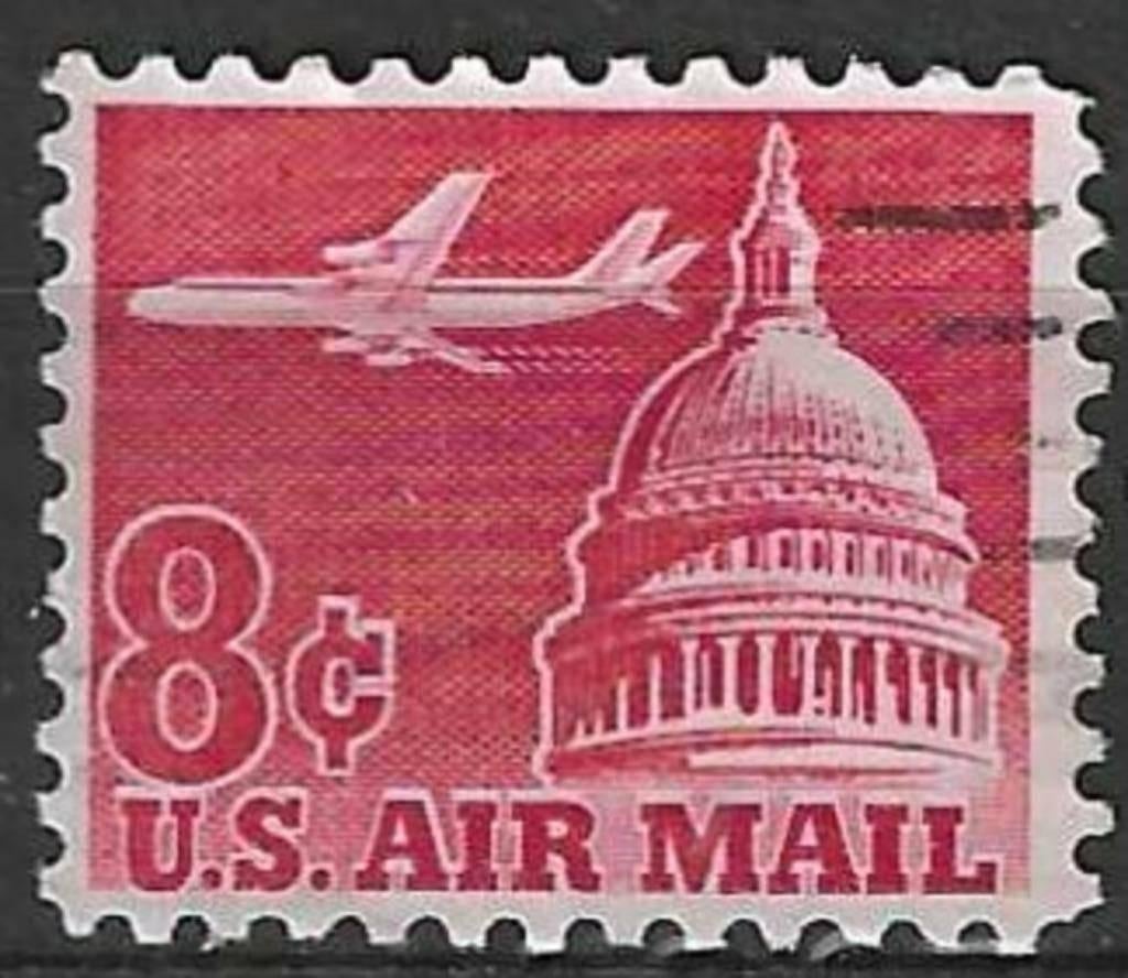 USA 1959/1961 - Yvert 61PA - Vliegtuig en Capitool (ST), Verzenden, Gestempeld, Noord-Amerika