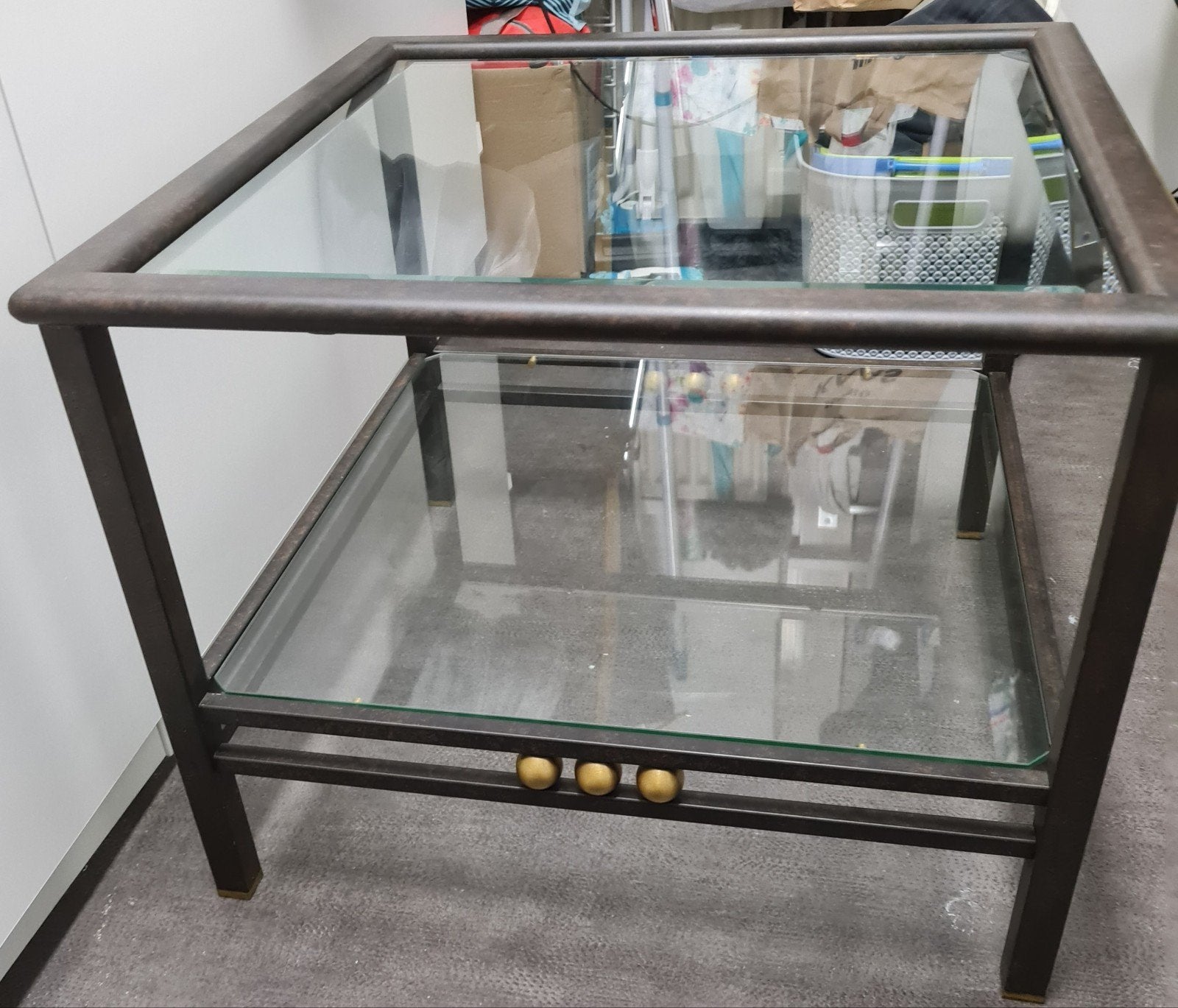 Een mooie glazentafels 1 grote en een kleine salontafel, Ophalen, Zo goed als nieuw, Overige typen