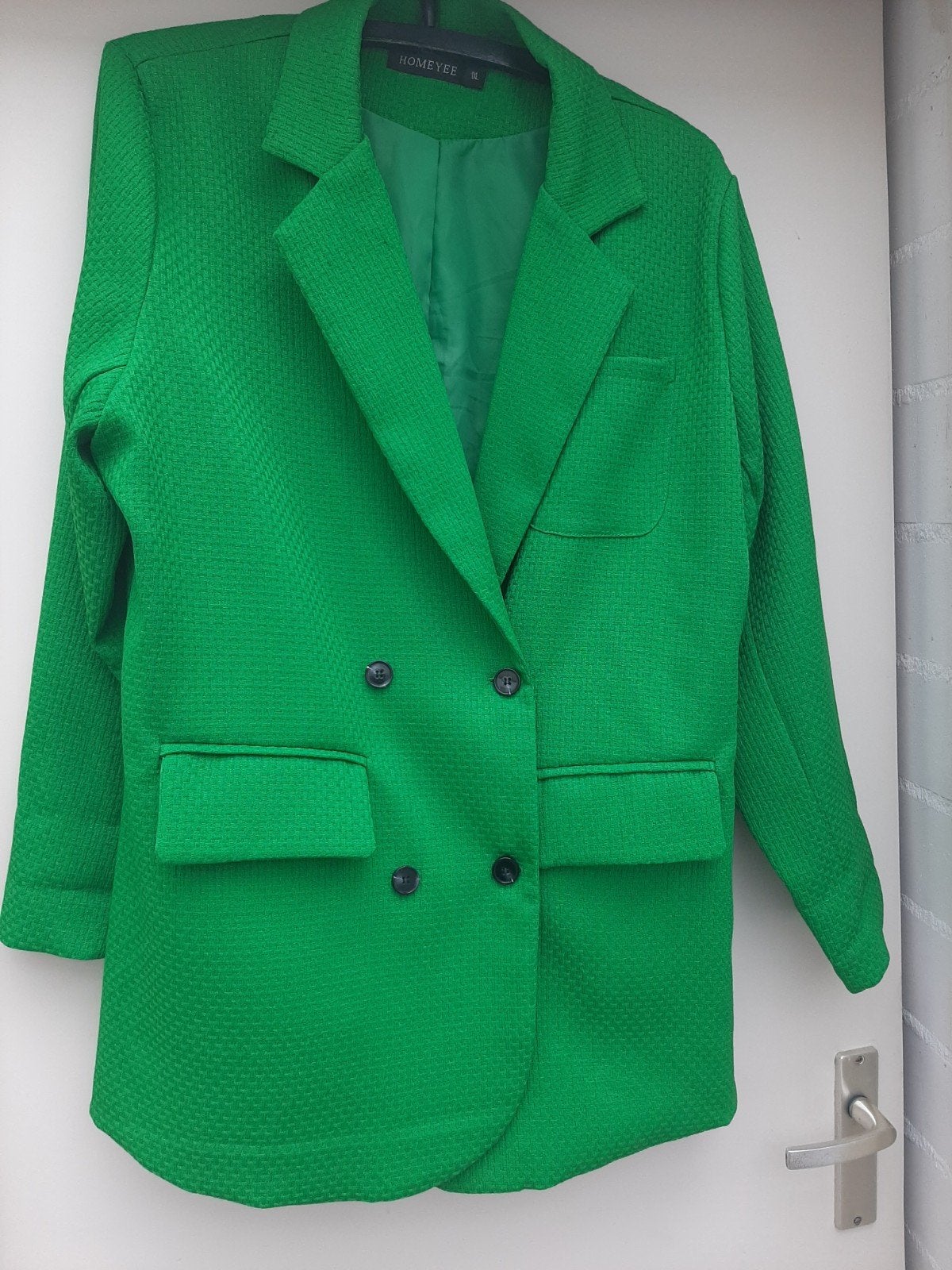Groene blazer van Homeyee, maat 1XL, Maat 46/48 (XL) of groter, Ophalen of Verzenden, Zo goed als nieuw, Jasje