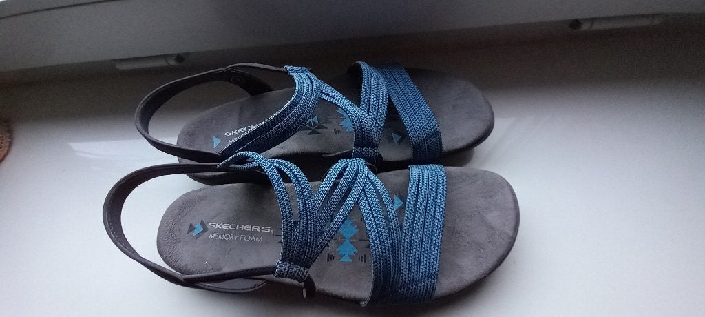 Skechers reggae slim dames sandalen maat 39., Kleding | Dames, Schoenen, Skechers, Blauw, Nieuw, Sandalen of Muiltjes