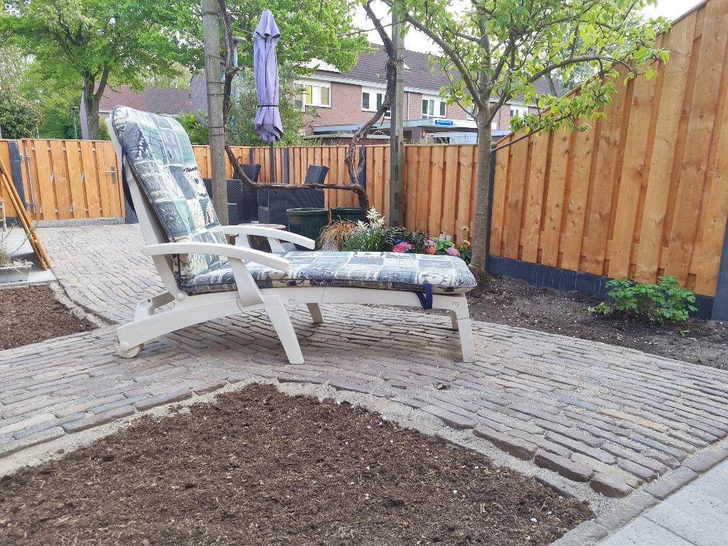 kunstof ligbed, Tuin en Terras, Ligbedden, Ophalen, Gebruikt, Kunststof, Verstelbaar