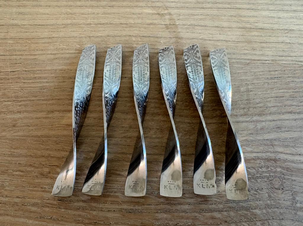6 gave vintage roerstaafjes Businessclas KLM, Verzamelen, Ophalen of Verzenden, Zo goed als nieuw, Overige typen