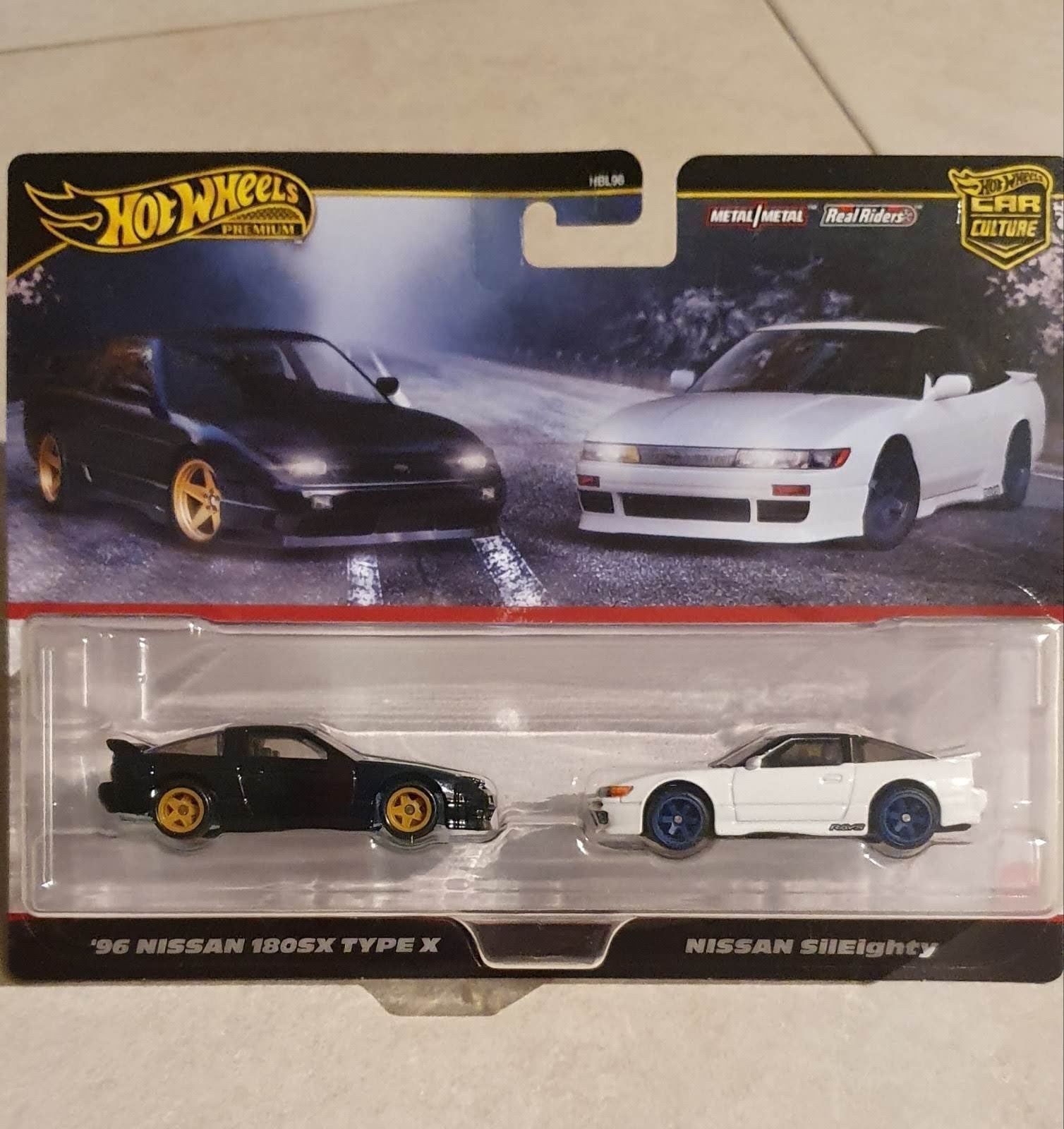 Hot Wheels Premium '96 Nissan 180SX Type X & Sileighty, Ophalen of Verzenden, Nieuw, Auto