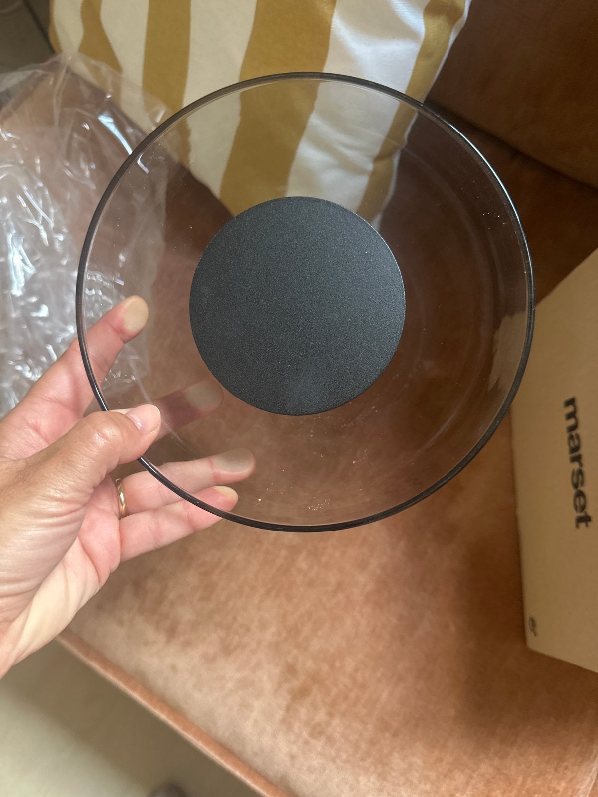2x Marset Aura Wandlamp - Transparant Gerookt prijs per stuk, Ophalen of Verzenden, Wandlamp, Glas, Zo goed als nieuw