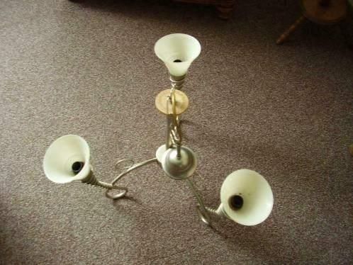 hanglamp lamp glas kelk licht moderna woonkamer decoratie, Huis en Inrichting, Lampen | Hanglampen, Zo goed als nieuw, Glas, Hout