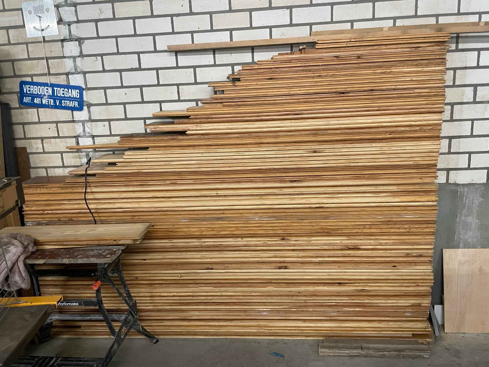 30+ m2 massief grenen/vurenhout vloer, Ophalen, Gebruikt, Minder dan 25 mm, Eiken