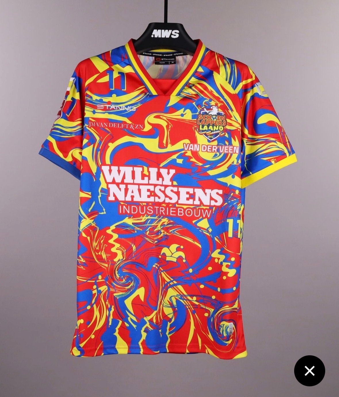 RKC Waalwijk Carnavalsshirt Yoram van der Veen Matchworn, Sport en Fitness, Ophalen of Verzenden, Gebruikt, Shirt