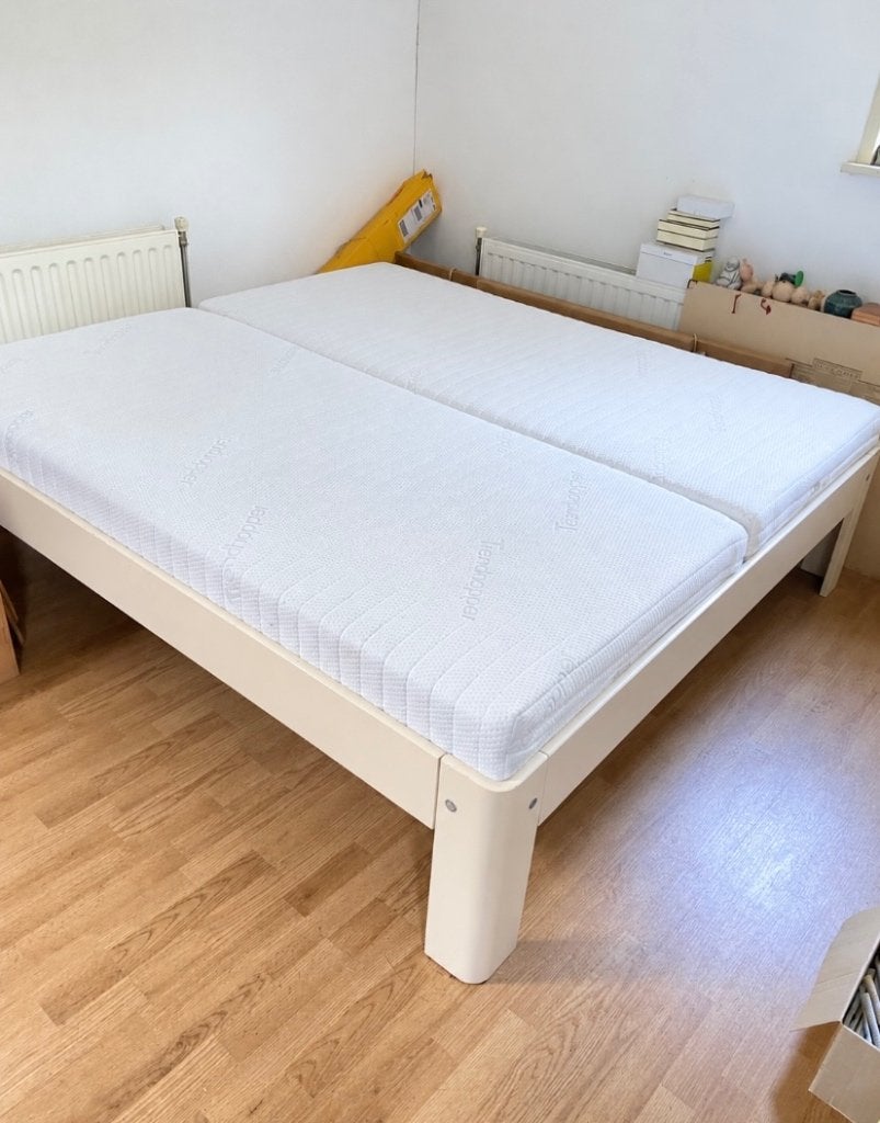 Gratis Auping bed, Ophalen, Overige materialen, Beige, Tweepersoons