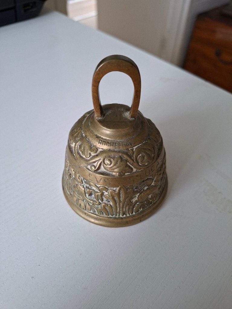 1 antiek massief bronzen of messing apostelbel/handbel, Antiek en Kunst, Ophalen, Brons