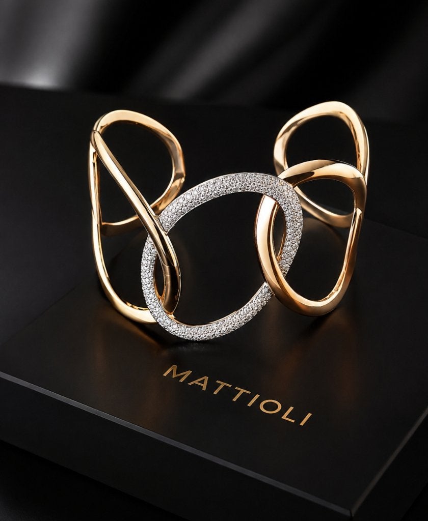 Exclusieve 18 karaat Gouden Mattioli Armband Briljanten, Jw, Nieuw, Ophalen of Verzenden, Met edelsteen