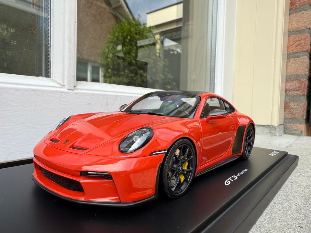 1:18 Porsche 911 992 GT3 Touring Package Lava Orange Spark, Overige merken, Auto, Models@sparkmodel.com, Ophalen of Verzenden