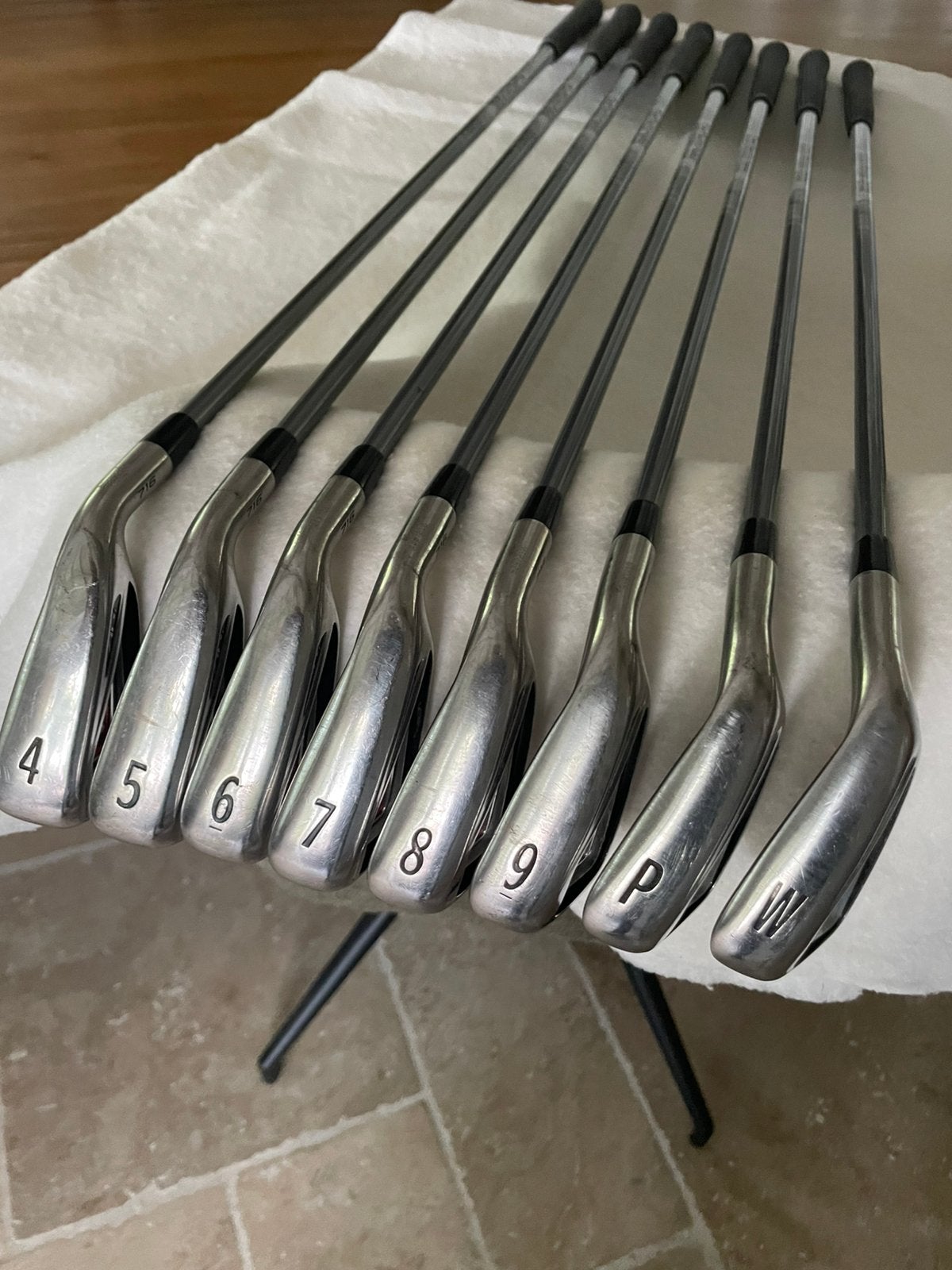 Titleist AP1 716 ijzerset (4-9, PW & W) graphite shaft R, Ophalen of Verzenden, Zo goed als nieuw, Set