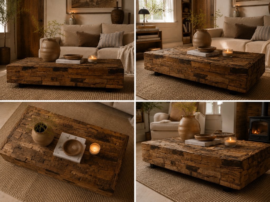 Grote salontafel steigerhout / wrakhout, Gebruikt, 50 tot 100 cm, 150 tot 200 cm, Industrieel steigerhout
