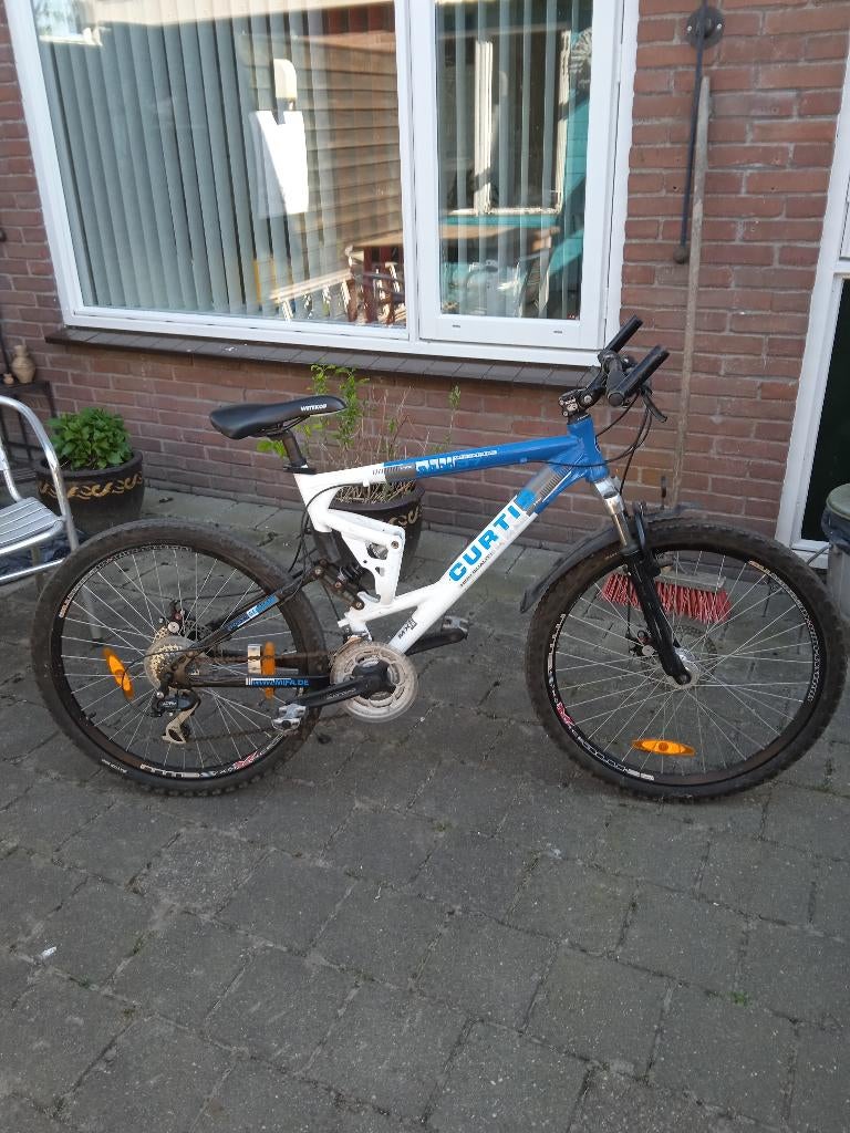 Curtis Mountainbike., Gebruikt, Fully, 45 tot 49 cm, Schijfrem