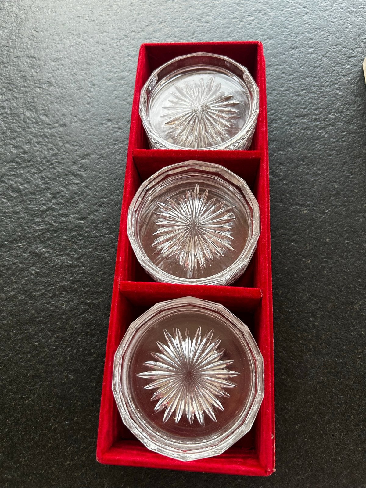 Set van 12 kristallen  Onderzetters, Antiek en Kunst, Ophalen of Verzenden
