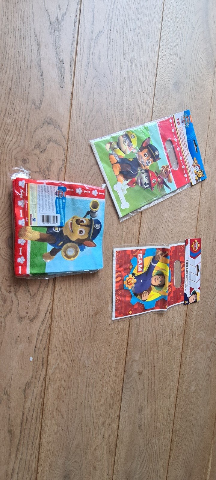 Paw Patrol en Brandweerman Sam Feestartikelen, Hobby en Vrije tijd, Ophalen of Verzenden, Nieuw, Feestartikel, Verjaardag