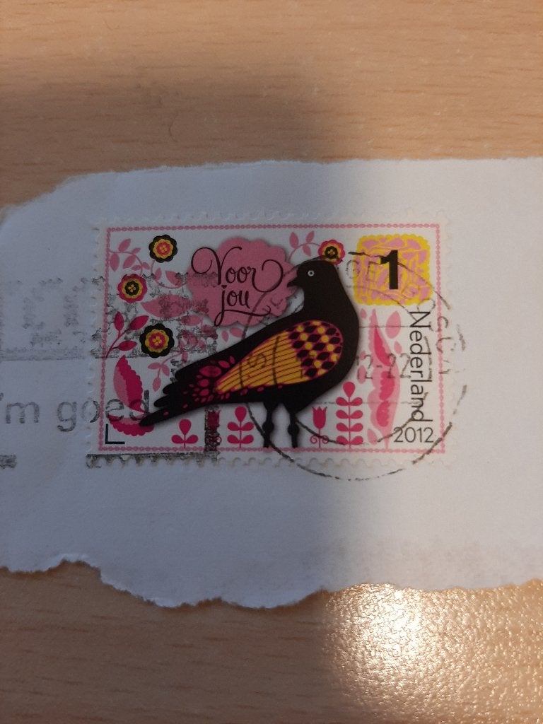 2012 Nederland voor jou vogel, Verzenden, Gestempeld