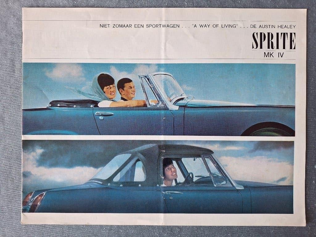 Brochure AUSTIN HEALEY SPRITE MK IV - 1969 NL, Verzenden, Gelezen, Overige merken
