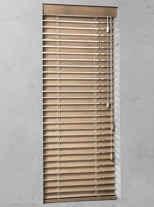 Houten jaloezie 50 mm 54.2x162 Naturel Abachi hout nieuw, Ophalen, Jaloezie, 162 cm, Hout