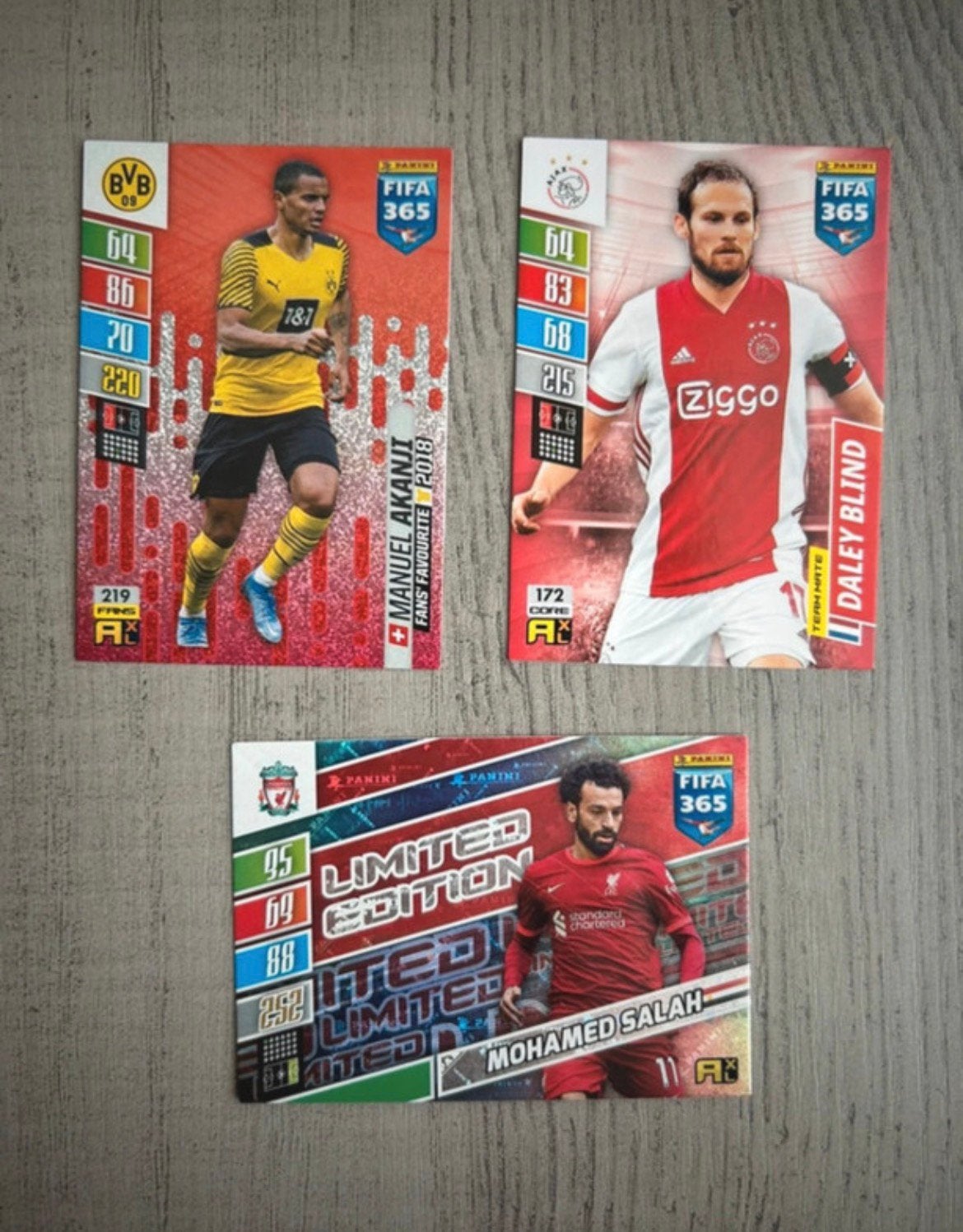 Drie FIFA 365 voetbalkaarten – nieuw, Ophalen of Verzenden, Nieuw, Meerdere plaatjes