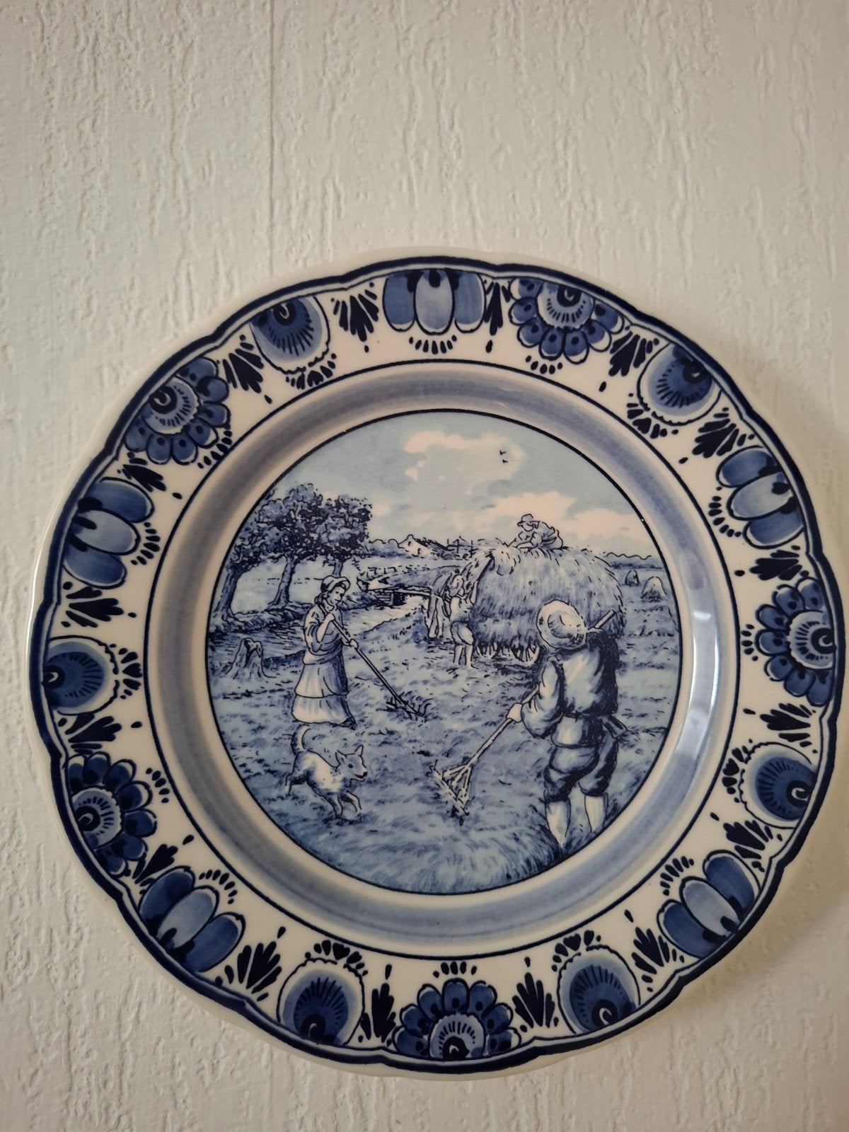 Delfts Blauw Wandbord - Handwerk Holland, Antiek en Kunst, Antiek | Wandborden en Tegels, Ophalen of Verzenden
