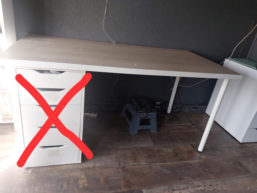 IKEA Lagkapten tafelblad + poten, Ophalen, Gebruikt