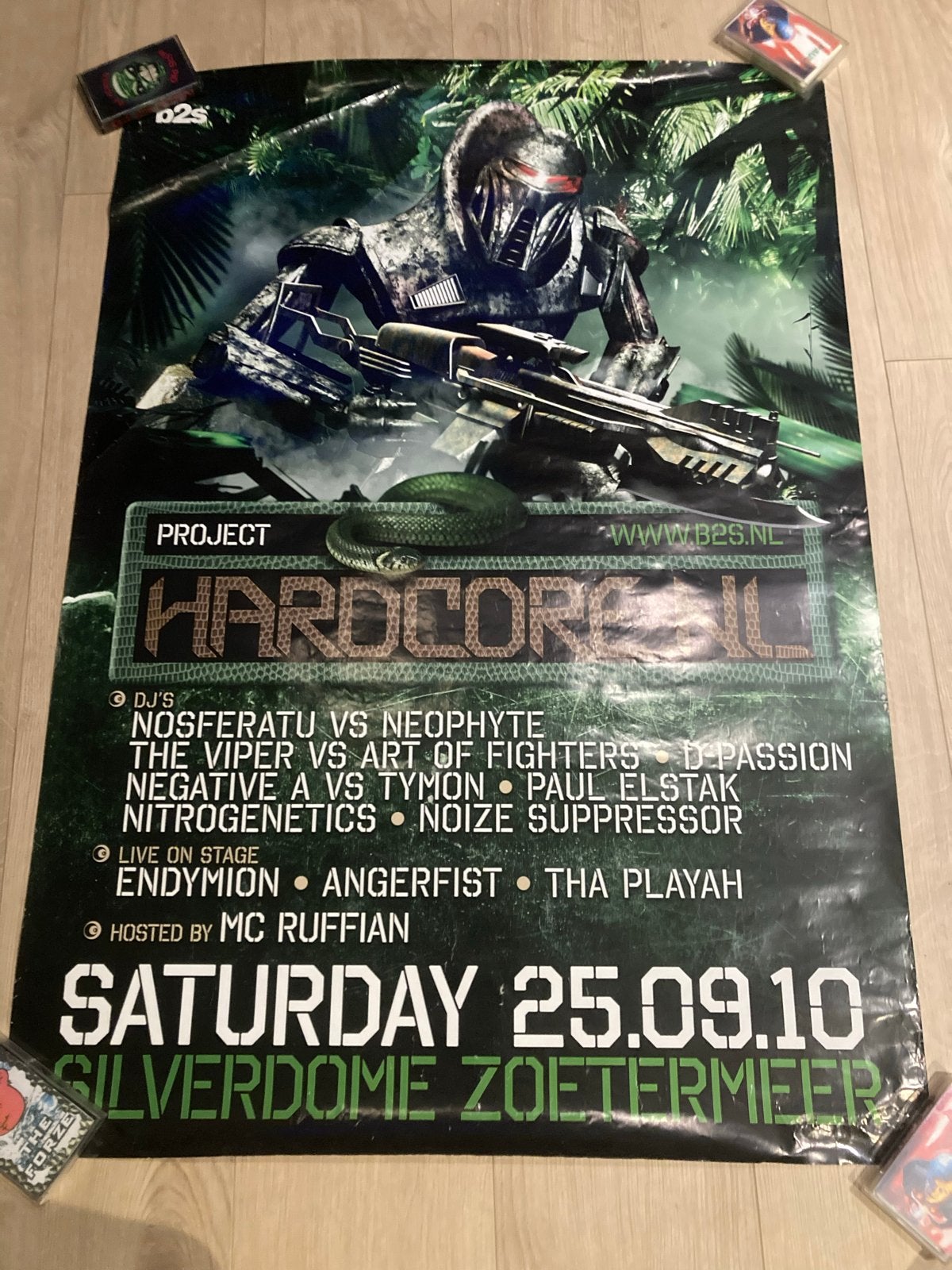 Poster Project Hardcore 2010 Hardcore Gabber, Ophalen of Verzenden, A1 t/m A3, Muziek, Rechthoekig Staand