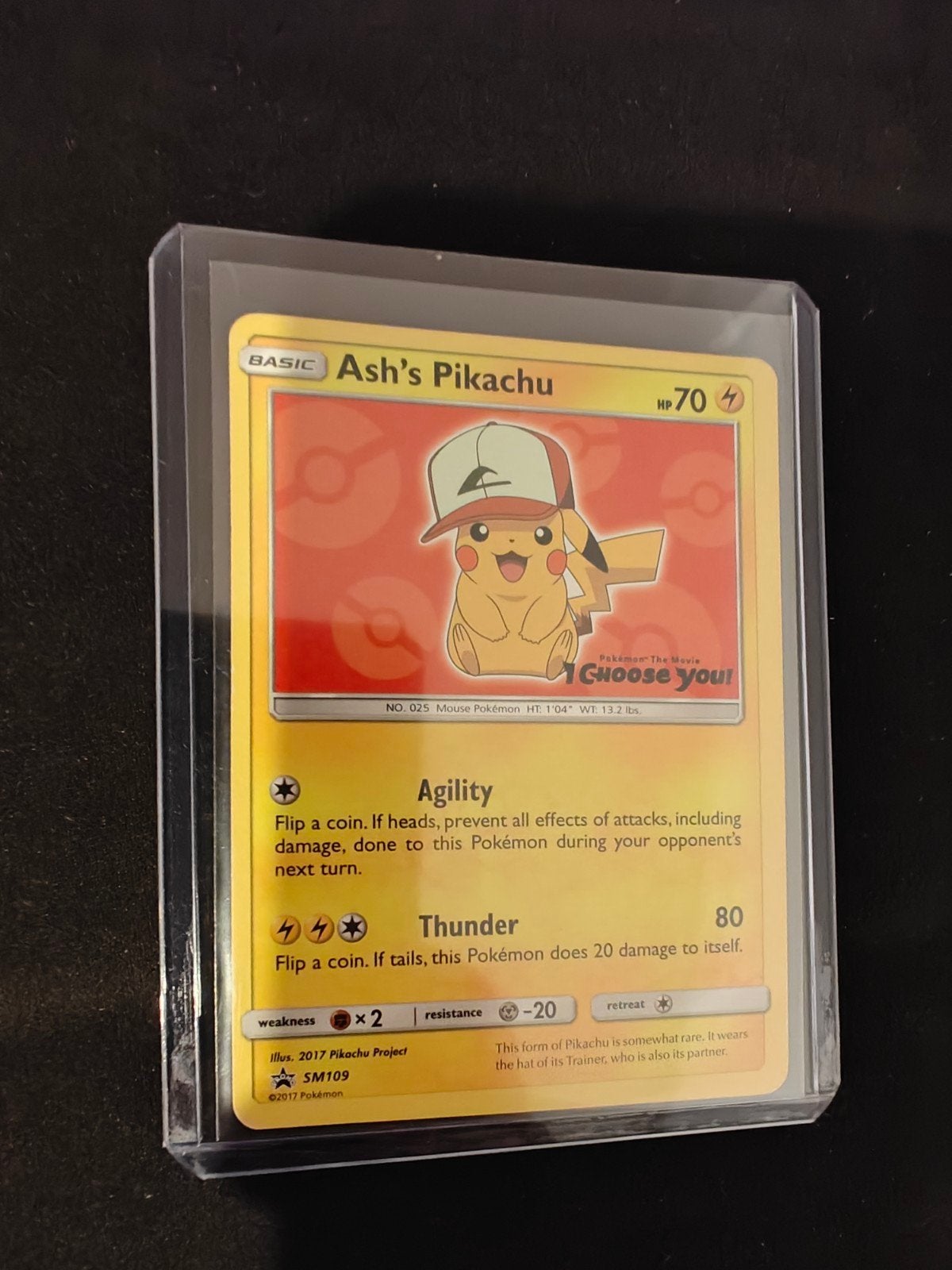 Ash's Pikachu SM109 Promo, Ophalen of Verzenden, Gebruikt