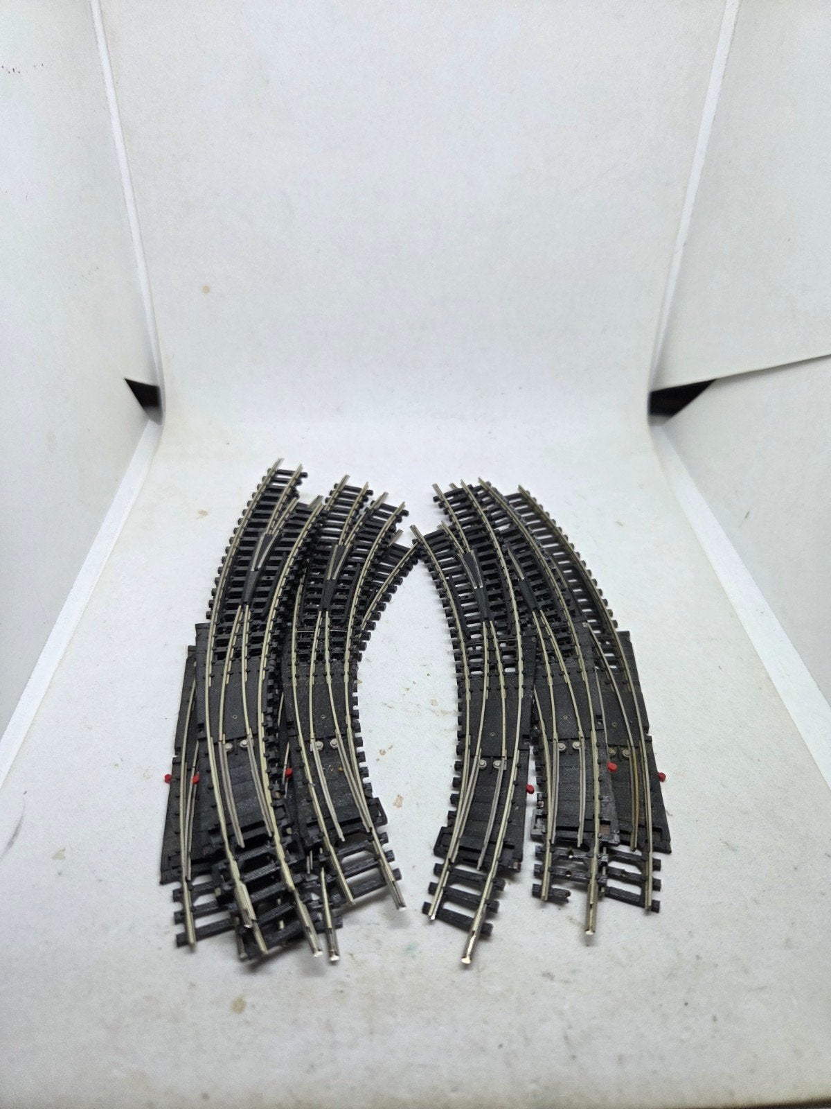 Minitrix 4966 en 4967 R1/R2 bochtwissels per stuk, Gebruikt, Gelijkstroom of Wisselstroom, Trix, Analoog