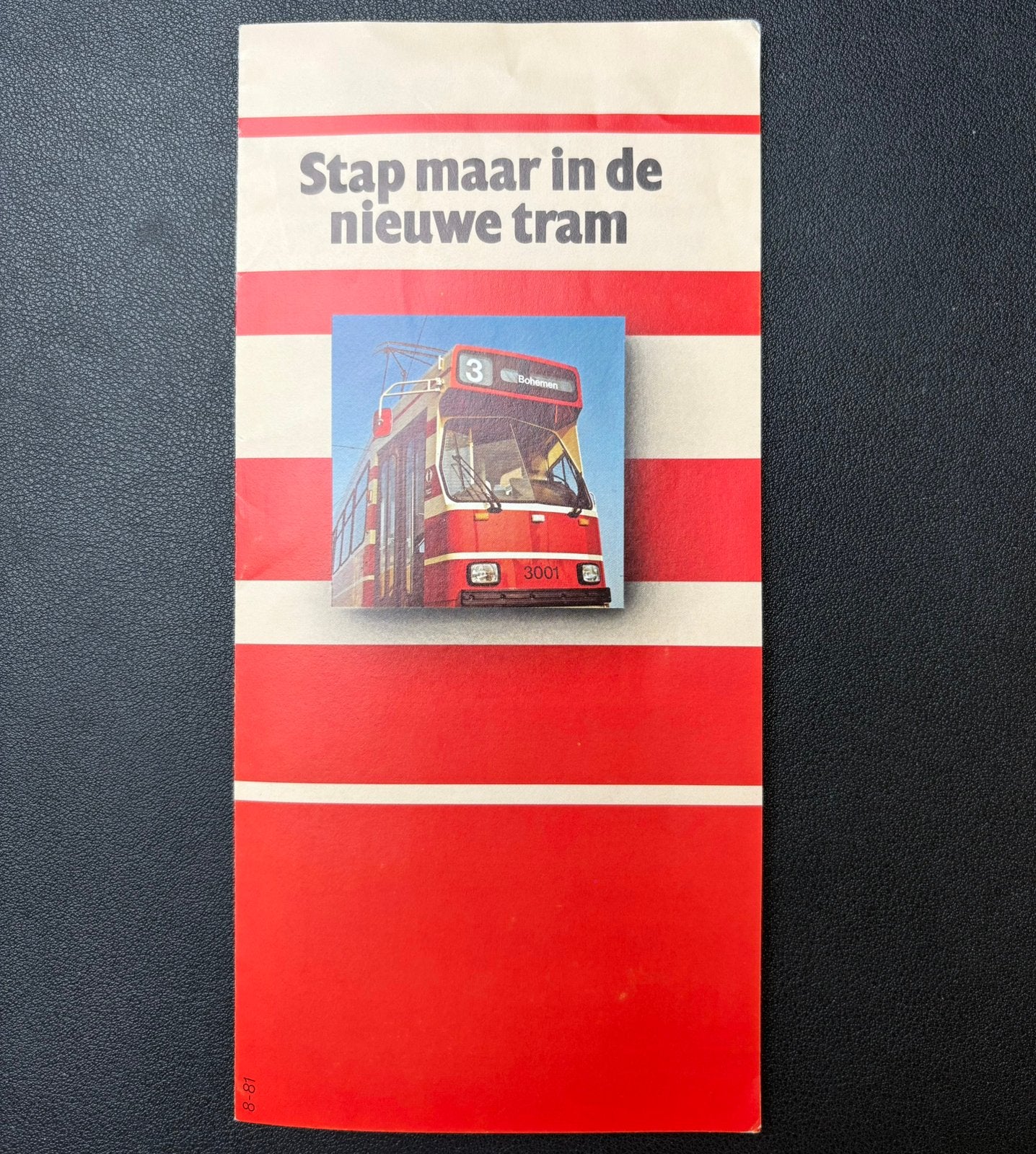 Brochure HTM ‘Stap maar in de nieuwe tram’ (1982), Verzamelen, Ophalen of Verzenden, Zo goed als nieuw, Tram, Boek of Tijdschrift