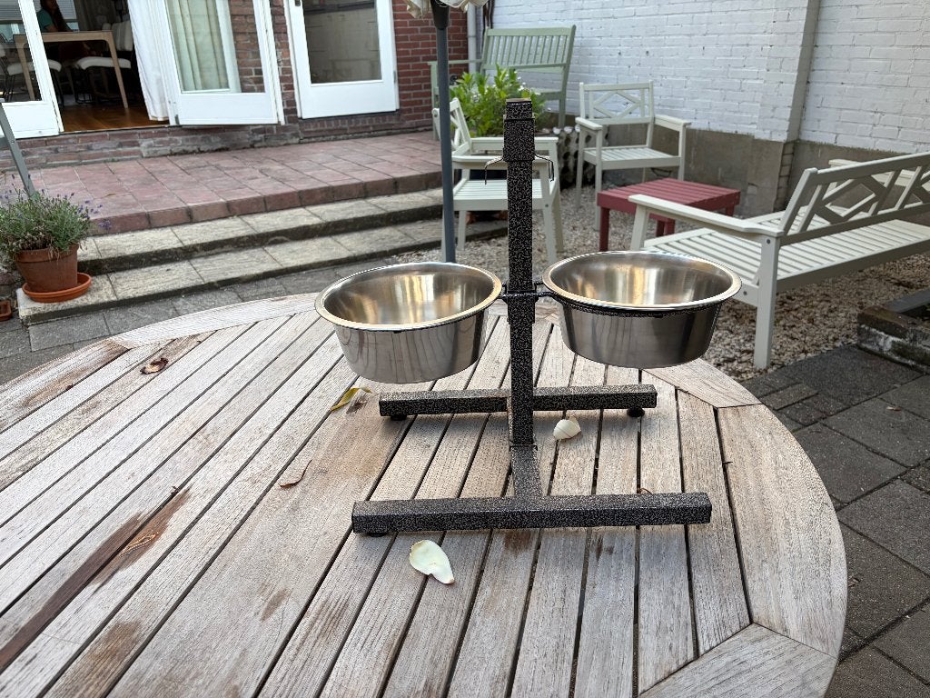 Verhoogde voerbak en drinkbak voor hond, Ophalen, Verstelbaar, Zo goed als nieuw