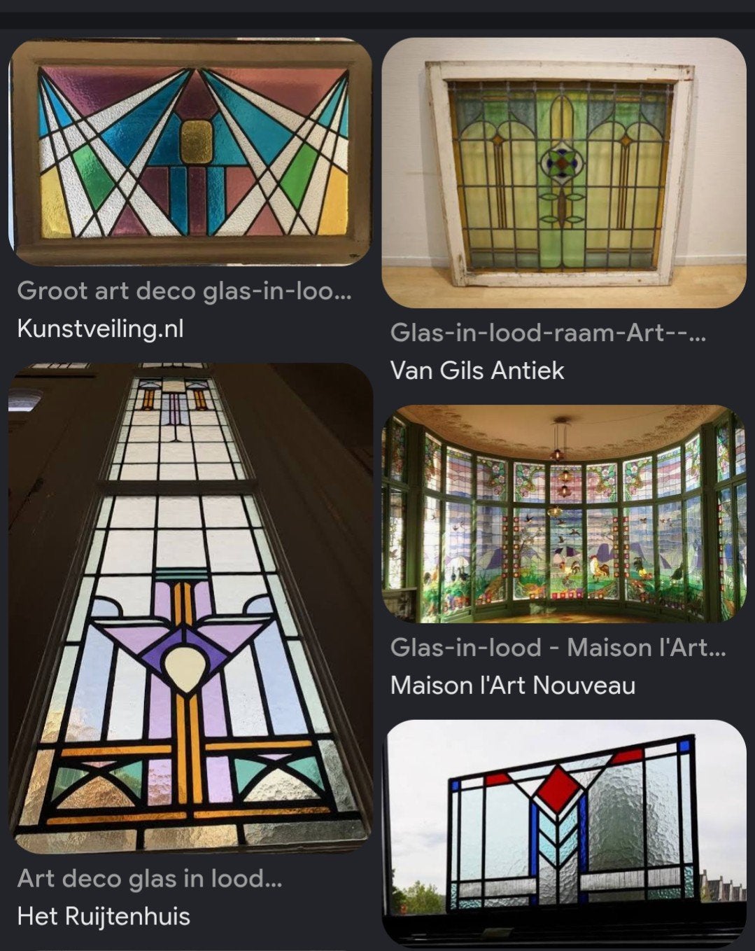 Gezocht! Glas in lood panelen, Ophalen, Gevelraam of Ruit, Glas in lood