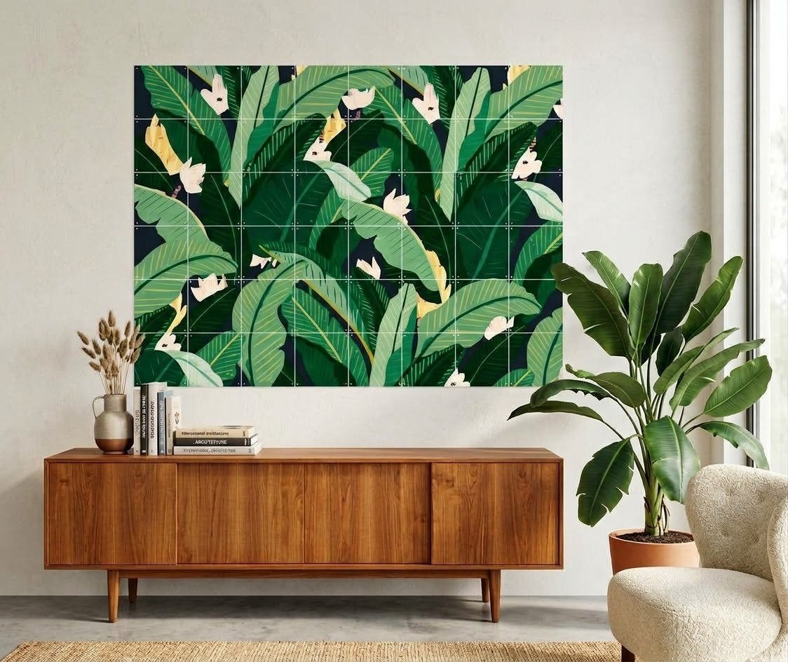IXXI XXL Banana Leaf Dark Green 160x120 cm, Groen, Ophalen of Verzenden, Zo goed als nieuw, Wandbord of Wandpaneel
