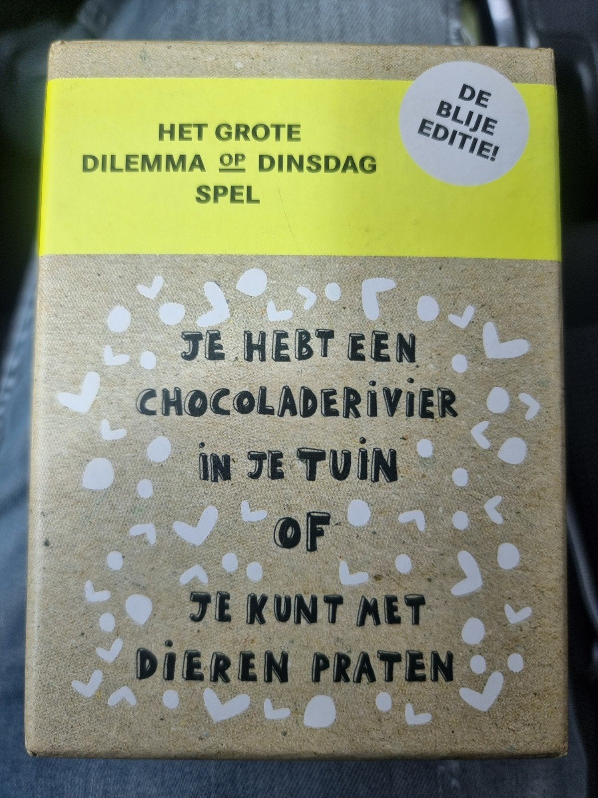 Het Grote Dilemma op Dinsdag Spel - De Blije Editie, Drie of vier spelers, Ophalen, Zo goed als nieuw, BIS Publishers
