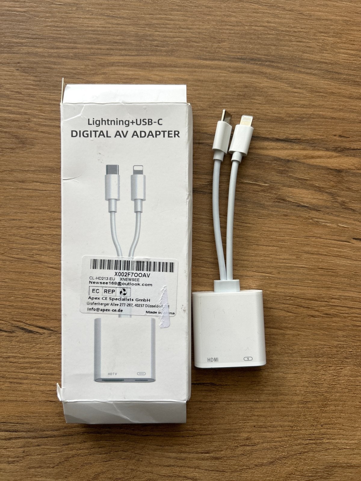 Lightning + USB-C Digitale AV Adapter HDMI, Ophalen of Verzenden, Minder dan 2 meter, HDMI-kabel